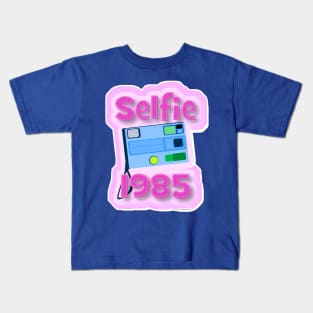 Selfie 1985 Funny Camera Retro Art Kids T-Shirt